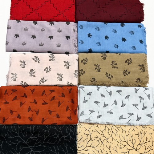 10Lu Paket Yumuşak Dokulu Eşarp Okuluk Dağıtmalık Hediyelik 100X100