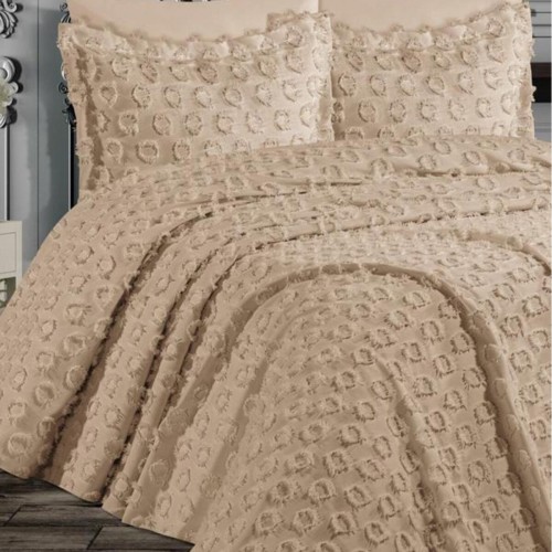 Cotton Collection Çift Kişilik Pike Safir