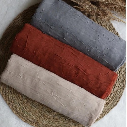 Bambu Kraş Şal 3 ‘Lü Set Bej,Kiremit,Gri