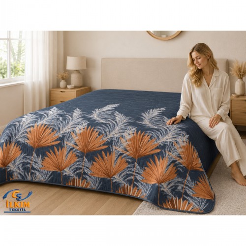 Kapitone Pamuklu Tek Kişilik, Çok Amaçlı Yatak Örtüsü / Pike 160 x 220 cm PALMİYE
